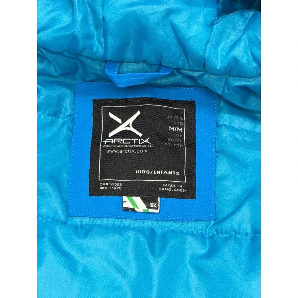 Arctix Kids Blue Geometric Insulated Snow‎ Jacket Hooded Winter Coat 84917
